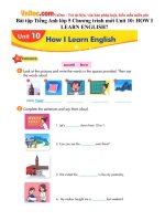 bai tap tieng anh lop 5 chuong trinh moi unit 10 how i learn english