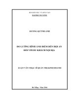 Đo lường hình ảnh điểm đén Hội An đối với du khách nội địa