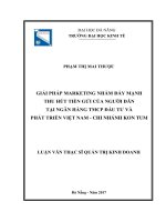Giải pháp marketing nhằm đẩy mạnh thu hút tiền gửi của người dân tại ngân hàng TMCP Đầu tư và Phát triển Việt Nam chi nhánh Kon Tum
