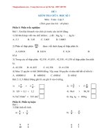 5 Đề kiểm tra giữa học kì 1 Toán lớp 5