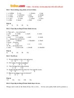 bai tap trac nghiem tieng anh lop 6 unit 16 man and environment test 1 co dap an