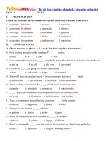 tong hop bai tap tieng anh lop 11 unit 14 recreation co dap an