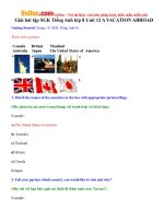 giai bai tap sgk tieng anh lop 8 unit 12 a vacation abroad