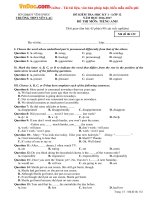 de thi hoc ky 1 mon tieng anh lop 12 truong thpt yen lac vinh phuc nam hoc 2016 2017
