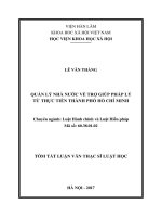 Quản lý Nhà nước về Trợ giúp pháp lý từ thực tiễn Thành phố Hồ Chí Minh (tt)