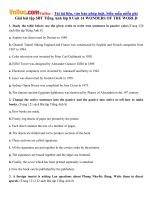 giai bai tap sbt tieng anh lop 8 unit 14 wonders of the world