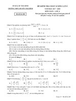 [toanmath.com]   Đề kiểm tra chất lượng lần 1 năm học 2017 – 2018 môn Toán 11 trường THPT chuyên Thái Bình