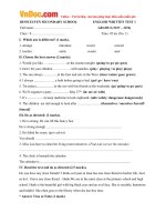 de kiem tra 45 phut so 1 mon tieng anh lop 8 truong thcs dinh xuyen ha noi nam hoc 2015 2016