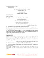 de thi tuyen sinh vao lop 10 mon ngu van thpt chuyen thai nguyen