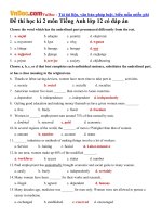 de thi hoc ki 2 mon tieng anh lop 12 co dap an