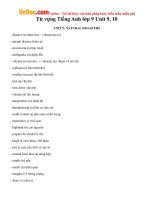 tu vung tieng anh lop 9 unit 9 10