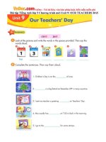 bai tap tieng anh lop 5 chuong trinh moi unit 9 our teachers day