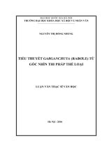 Tiểu thuyết garganchuya (rabơle) từ góc nhìn thi pháp thể loại 