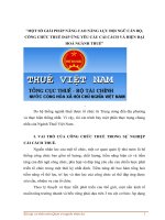 MỘT số GIẢI PHÁP NÂNG CAO NĂNG lực đội NGŨ cán bộ, CÔNG CHỨC THUẾ đáp ỨNG yêu cầu cải CÁCH và HIỆN đại HOÁ NGÀNH THUẾ 