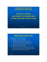 Bài giảng 4. Cơ sở lý thuyết của phân tích chính sách từ góc độ kinh tế học vi mô