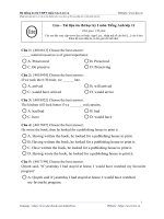 Tài liệu ôn thi học kỳ 1 môn tiếng anh lớp 11