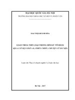 Giao thoa thể loại trong hồi ký tô hoài (qua cát bụi chân ai, chiều chiều, chuyện cũ hà nội) 