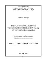 Bảo đảm quyền của đương sự trong hoạt động thi hành án dân sự từ thực tiễn tỉnh Hòa Bình (tt)