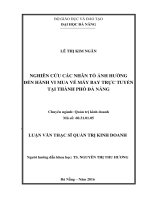 Nghiên cứu các nhân tố ảnh hưởng đến hành vi mua vé máy bay trực tuyến tại Thành phố Đà Nẵng