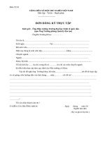 Các biểu mẫu phục vụ thực tập theo tín chỉ CQ