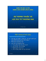 Bài giảng 4. Sự tương thuộc và lợi ích thương mại