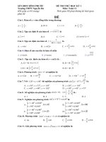 Đề học kì 1 Toán 11
