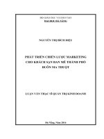 Phát triển chiến lược Marketing cho khách sạn Ban Mê thành phố Buôn Ma Thuột