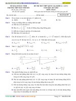 Đề thi thử THPTQG 2018   THPT Hàn Thuyên  BN  L1  DA