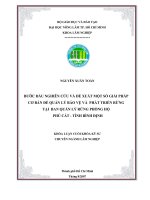 BƯỚC ĐẦU NGHIÊN CỨU VÀ ĐỀ XUẤT MỘT SỐ GIẢI PHÁP CƠ BẢN ĐỂ QUẢN LÝ BẢO VỆ VÀ PHÁT TRIỂN RỪNG TẠI BAN QUẢN LÝ RỪNG PHÒNG HỘ PHÙ CÁT  TỈNH BÌNH ĐỊNH
