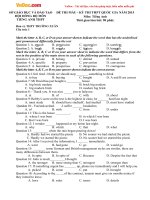 de thi thu thpt quoc gia mon tieng anh truong thpt truong xuan dong thap nam 2015