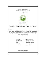 Đánh giá công tác chuyển quyền sử dụng đất tại địa bàn xã Đồng Bẩm – Thành phố Thái Nguyên – Tỉnh Thái Nguyên giai đoạn 2014 2016. (Khóa luận tốt nghiệp)