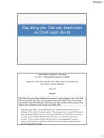 Bài giảng 17. Các dòng vốn, Cán cân thanh toán và Chính sách tiền tệ