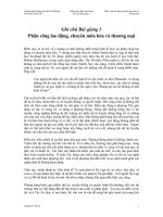 Ghi chú Bài giảng 3. Phân công lao động, chuyên môn hóa và thương mại