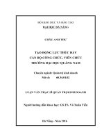 Tạo động lực thúc đẩy cán bộ công chức, viên chức Trường đại học Quảng Nam
