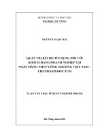 Quản trị rủi ro tín dụng đối với khách hàng doanh nghiệp tại ngân hàng TMCP Công Thương Việt Nam – CN Kon Tum