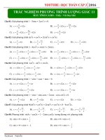 TRẮC NGHIỆM LƯỢNG GIÁC 11