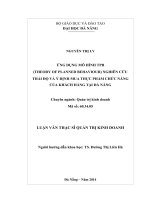 Ứng dụng mô hình TPB nghiên cứu thái độ và ý định mua thực phẩm chức năng của khách hàng tại Đà Nẵng