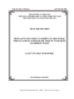 Phân lập tuyển chọn và nghiên cứu một số đặc tính của chủng nấm đảm thu thập từ vườn quốc gia bidoup   núi bà 