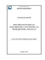Phát triển nguồn nhân lực hành chính công cấp
