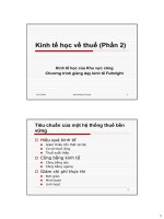 Bài giảng 15. Kinh tế học về thuế (Phần 2)