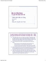 Bài giảng 13 (): Tỷ giá hối đoái kinh tế