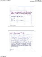 Bài giảng 12. Ví dụ minh họa bài 12: Ước tính lợi ích kinh tế của dự án xe buýt công cộng