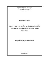 Phân tích các nhân tố ảnh hưởng đến khoảng