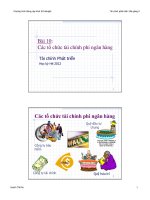 Bài giảng 10. Các tổ chức tài chính phi ngân hàng