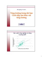 Bài giảng 6. Tăng trưởng trong dài hạn: Cách tiếp cận khác với tăng trưởng