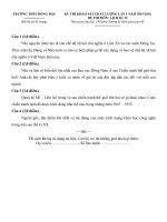 de thi KSCL mon lich su lop 12 dong dau