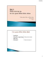 Bài giảng 3. Phân tích Dự án từ các quan điểm khác nhau