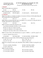 GIẢI CHI TIẾT đề thi thử môn Hóa trường THPT Chuyên Bắc Ninh lần 1 – 2018