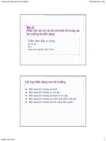 Bài giảng 12. Phân tích lợi ích và chi phí kinh tế trong các thị trường bị biến dạng