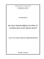 Kế toán trách nhiệm tại công ty cổ phần bán lẻ kỹ thuật số FPT